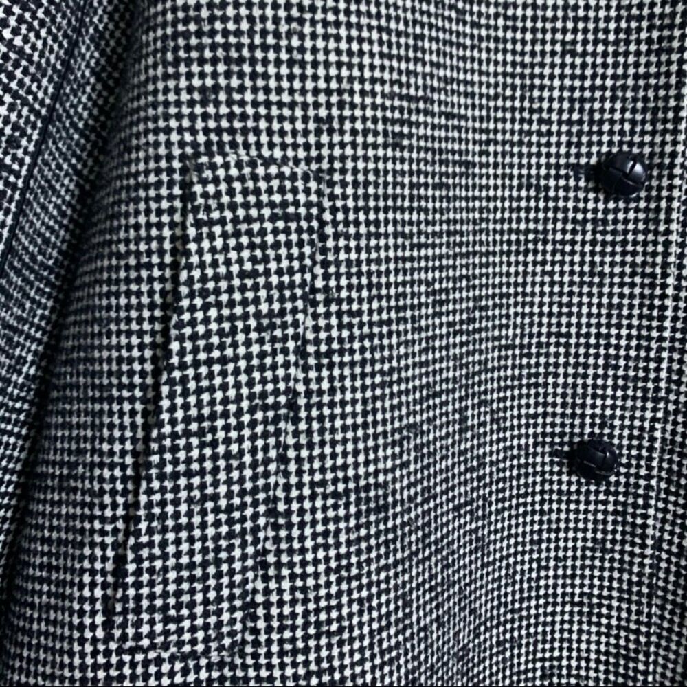 Lafayette 148 Wool Blend Oversized Coat Black Multi 1X Excellent Condition - Picture 9 of 13